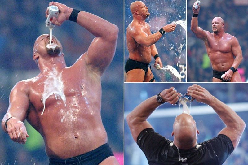 Stone Cold throwing back a Steveweister or two. Or three.